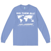 Colony Blue Seven Continents Shirt Long Sleeve Tee - FloraArt