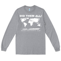 Heather Grey Seven Continents Shirt Long Sleeve Tee - FloraArt