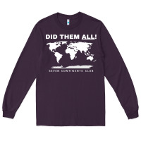 Plum Seven Continents Shirt Long Sleeve Tee - FloraArt