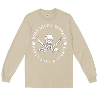 Mushroom Work like a captain party like a pirate Long Sleeve Tee - FloraArt