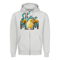 Dove Grey Western Show Mom Baby Chick Zipper Hoodie - LillyAllenDesigns