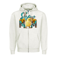 Oatmeal Heather Western Show Mom Baby Chick Zipper Hoodie - LillyAllenDesigns