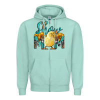 Seafoam Western Show Mom Baby Chick Zipper Hoodie - LillyAllenDesigns