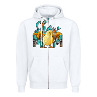 White Western Show Mom Baby Chick Zipper Hoodie - LillyAllenDesigns