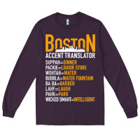 Plum wicked smaht boston accent translator bostonians gifts shirt Long Sleeve Tee - FloraArt