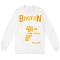 White wicked smaht boston accent translator bostonians gifts shirt Long Sleeve Tee - FloraArt