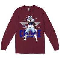 Burgundy ceedee lamb Long Sleeve Tee - FloraArt