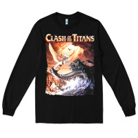 Black Clash of the Titans (Transparent) Long Sleeve Tee - ArtMosaic