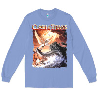 Colony Blue Clash of the Titans (Transparent) Long Sleeve Tee - ArtMosaic