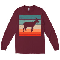Burgundy goat goats retro style vintage 140 goat lover Long Sleeve Tee - ArtMosaic