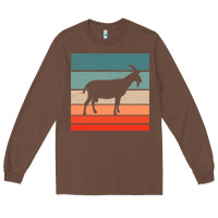 Chestnut goat goats retro style vintage 140 goat lover Long Sleeve Tee - ArtMosaic