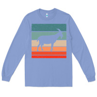 Colony Blue goat goats retro style vintage 140 goat lover Long Sleeve Tee - ArtMosaic