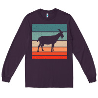 Plum goat goats retro style vintage 140 goat lover Long Sleeve Tee - ArtMosaic