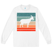 White goat goats retro style vintage 140 goat lover Long Sleeve Tee - ArtMosaic
