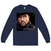 Navy Garth Brooks The ultimate hits Long Sleeve Tee - ArtMosaic
