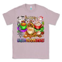 Lilac happy hallothanksmas coffee cups with ghost turkey Classic Tee - texasbilliewilder
