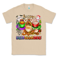 Mushroom happy hallothanksmas coffee cups with ghost turkey Classic Tee - texasbilliewilder