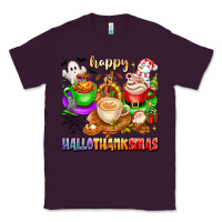Plum happy hallothanksmas coffee cups with ghost turkey Classic Tee - texasbilliewilder