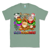 Sage happy hallothanksmas coffee cups with ghost turkey Classic Tee - texasbilliewilder