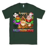 Sports Green happy hallothanksmas coffee cups with ghost turkey Classic Tee - texasbilliewilder