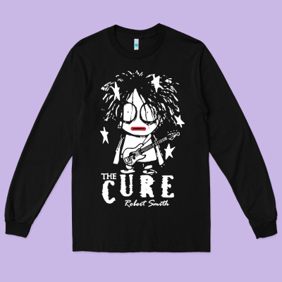 Limited Edition The-cure-robert-smith Long Sleeve Tee Designed By Artmosaic