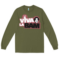 Army Green viva la bam Long Sleeve Tee - ArtMosaic