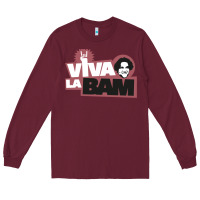 Burgundy viva la bam Long Sleeve Tee - ArtMosaic