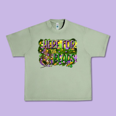 Here For The Beads Urban Heavy Tee Designed By Cowgirlartshop