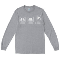 Heather Grey save manual pedal diagram stick shift car lover t shirt Long Sleeve Tee - ArtMosaic