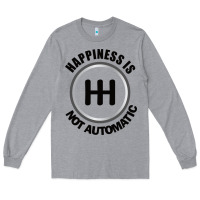 Heather Grey Happiness is Not Automatic..Save the manuals.. 3 Pedals Cars Lovers gi Long Sleeve Tee - ArtMosaic