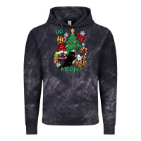 Cloud Black ho ho ho meow Vintage Hoodie - CowGirlArtShop