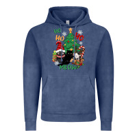 Vintage Denim ho ho ho meow Vintage Hoodie - CowGirlArtShop