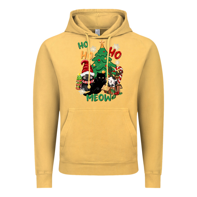 Ho Ho Ho Meow Vintage Hoodie by CowGirlArtShop | Teevron