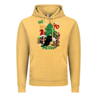 Vintage Mustard ho ho ho meow Vintage Hoodie - CowGirlArtShop