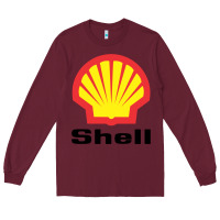 Burgundy Copy of shell gasoline Long Sleeve Tee - ArtMosaic