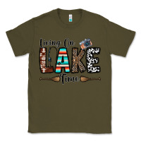 Army Green living on lake time Classic Tee - CowhideDigitalArt