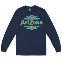 Navy arizona tea Long Sleeve Tee - ArtMosaic
