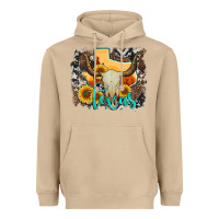 Mushroom western texas  and cowhide with sunflower Heavyweight Hoodie - Artiststas