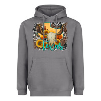 Storm western texas  and cowhide with sunflower Heavyweight Hoodie - Artiststas