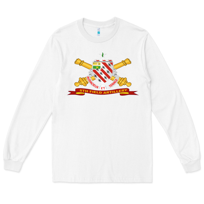 8th Field Artillery W Br   Ribbon 8th Field Artillery W Br Ribbon Long Sleeve Tee by ArtMosaic | Teevron