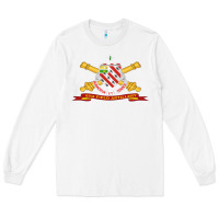 White 8th field artillery w br   ribbon 8th field artillery w br ribbon Long Sleeve Tee - ArtMosaic