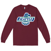 Burgundy seattle thunderbirds, Long Sleeve Tee - ArtMosaic