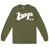Army Green The Loop 97.9 Illinois Radio Long Sleeve Tee - ArtMosaic