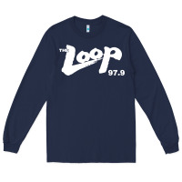 Navy The Loop 97.9 Illinois Radio Long Sleeve Tee - ArtMosaic