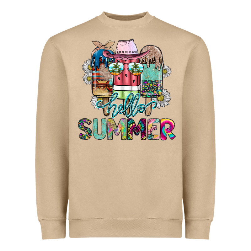Hello Summer Heavyweight Sweatshirt by CowhideDigitalArt | Teevron