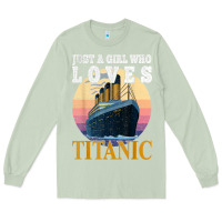 Matcha ship just a girl who loves titanic boat titanic girls woman t shirt Long Sleeve Tee - ArtMosaic