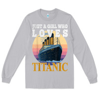 Moon Dust ship just a girl who loves titanic boat titanic girls woman t shirt Long Sleeve Tee - ArtMosaic