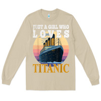Mushroom ship just a girl who loves titanic boat titanic girls woman t shirt Long Sleeve Tee - ArtMosaic