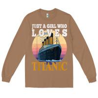 Toasted Coconut ship just a girl who loves titanic boat titanic girls woman t shirt Long Sleeve Tee - ArtMosaic