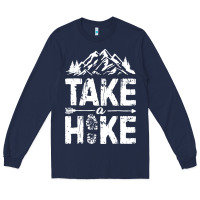 Navy take hike Long Sleeve Tee - ArtMosaic